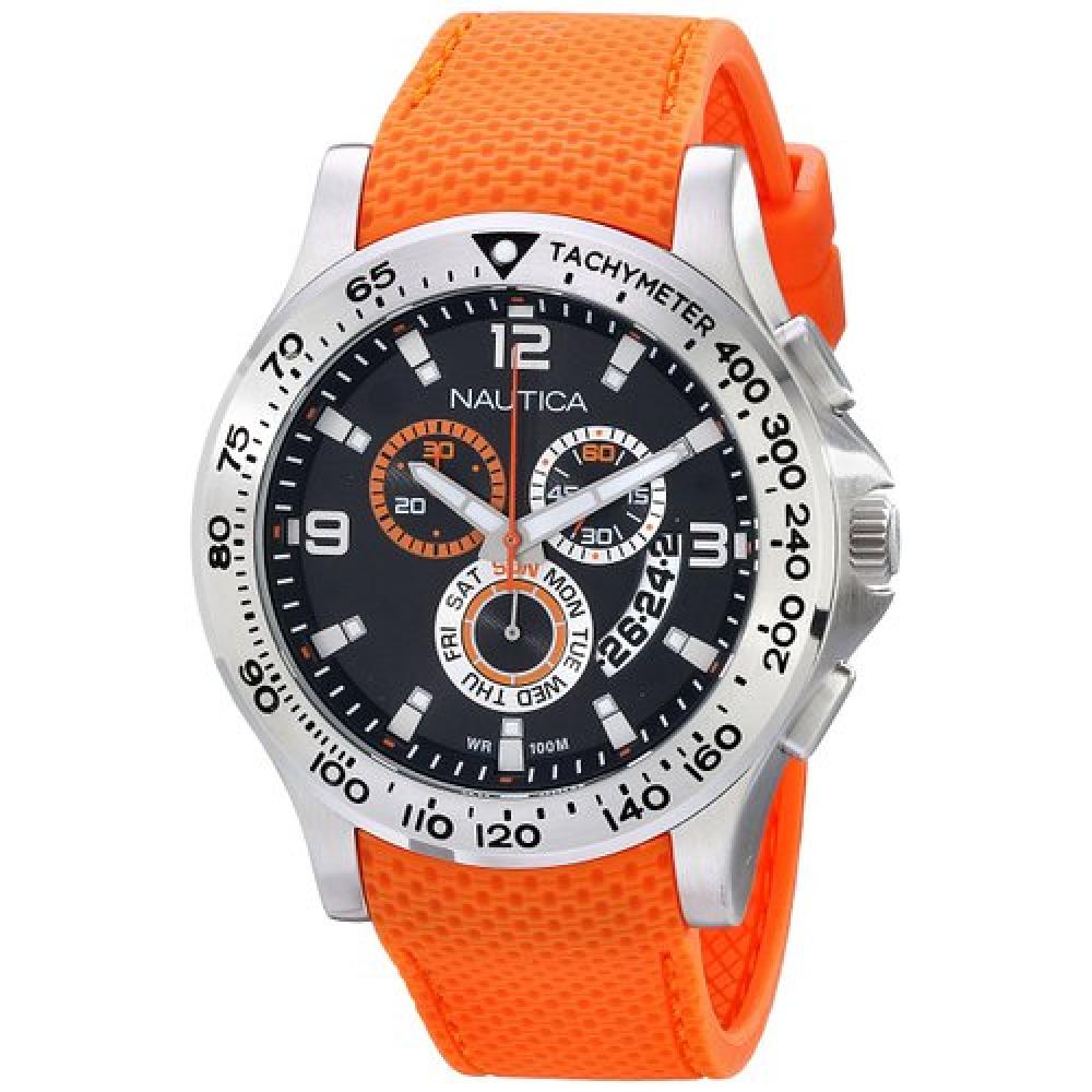 reloj inteligente reloj nautica naranja caucho